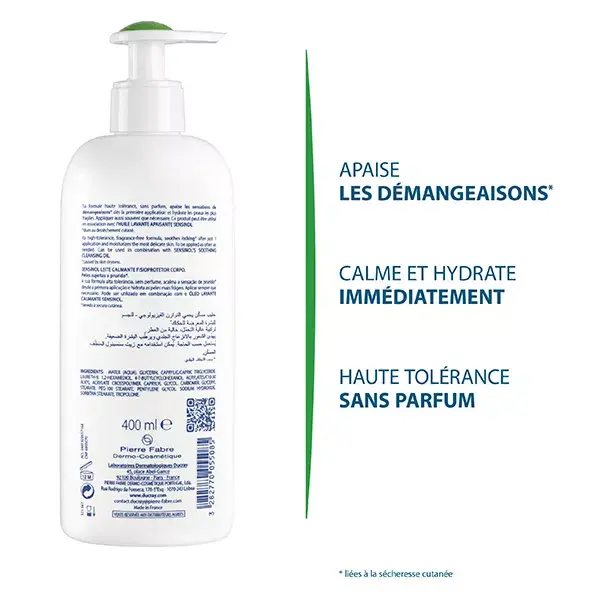 Leite fisioprotetor calmante Ducray Sensinol 400ml