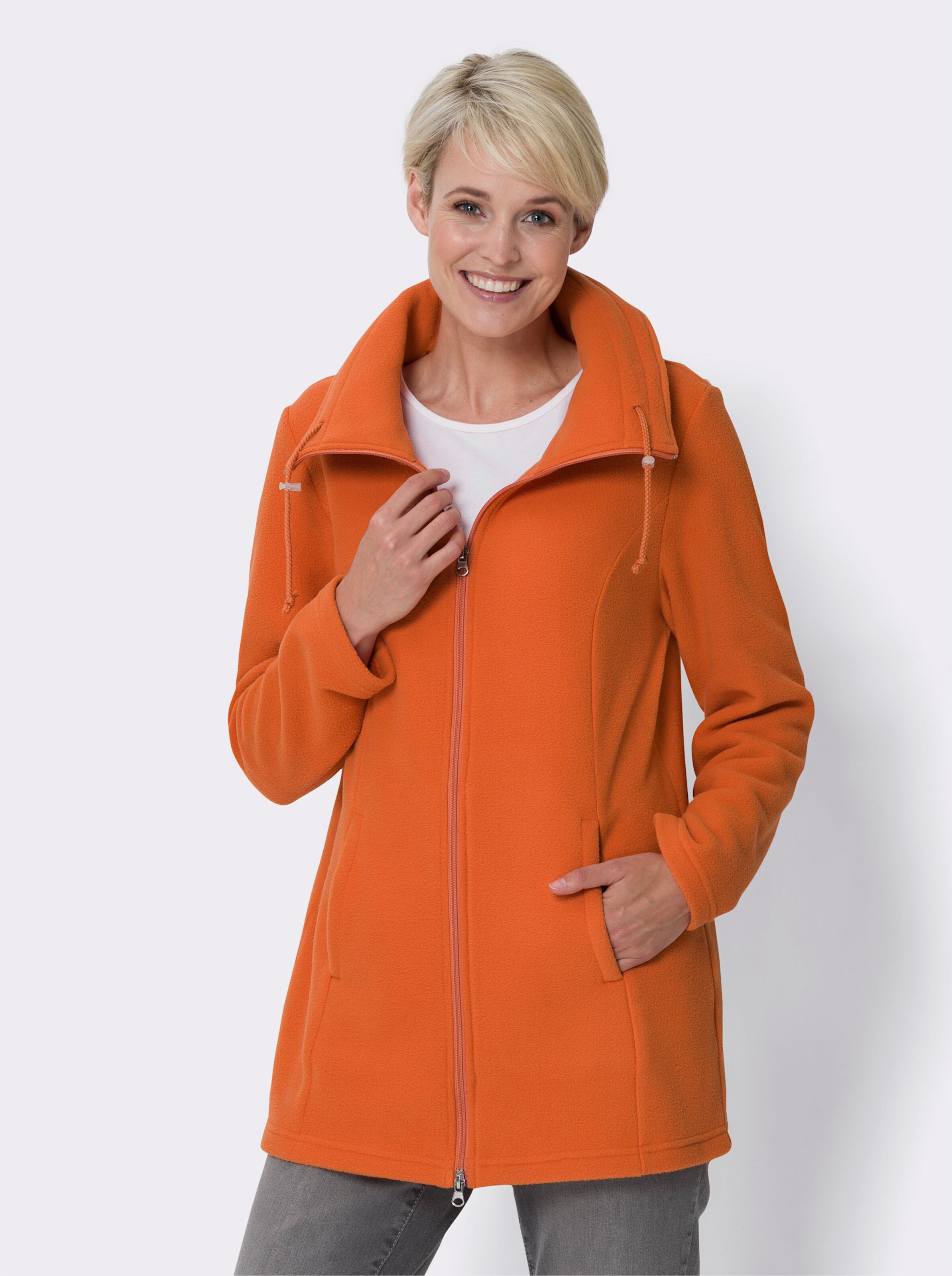 Fleecejacke mit 2-Wege-Reißverschluss