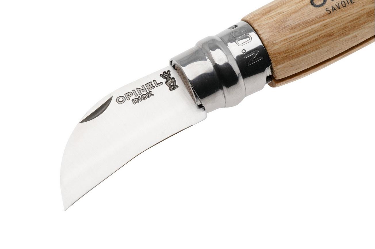 Opinel No. 07 002360 Chestnut Wood, kastanje, knoflook en ontpitten zakmes