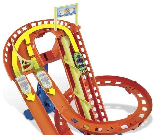 Hot Wheels - City Achtbaan Rally - Speelgoed Racebaan - Inclusief 5 Auto's