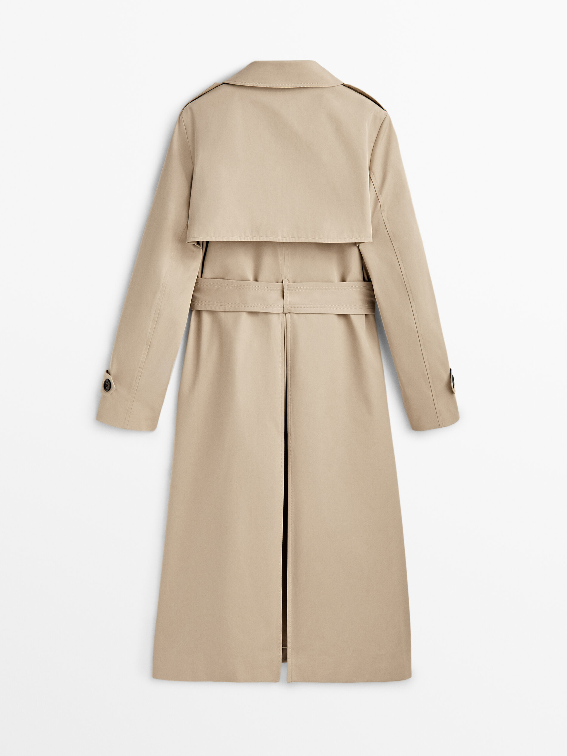 Gabardine com cinto - BEGE
