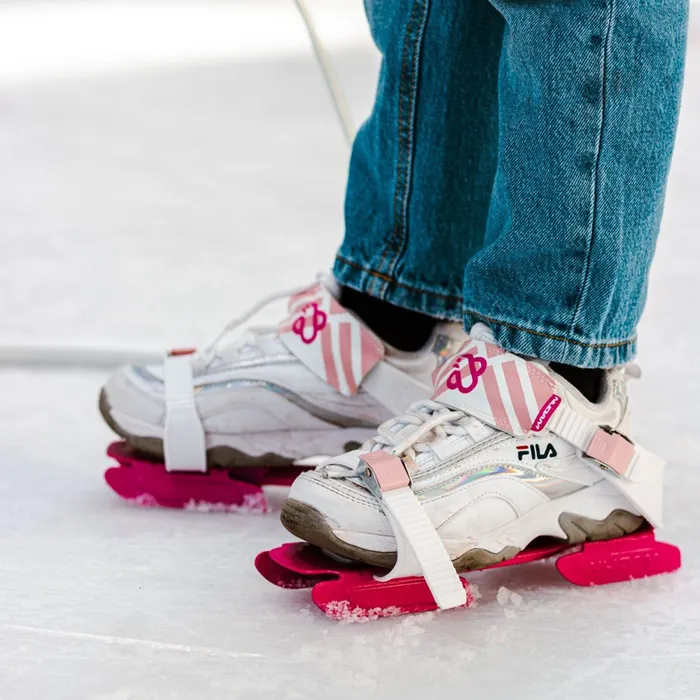 Nijdam Pinker Bob Glij-ijzers Junior (verstelbaar)