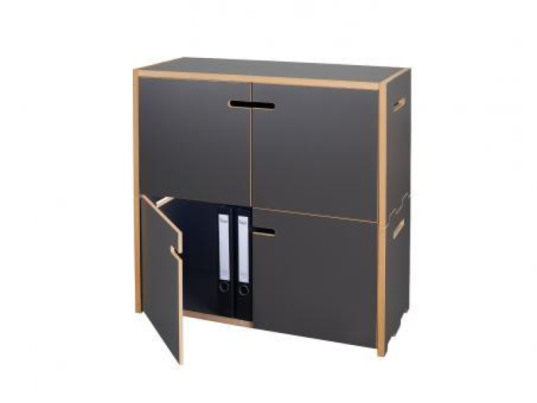 Tojo Hochstapler kast met deurtjes 76x38,3 wit