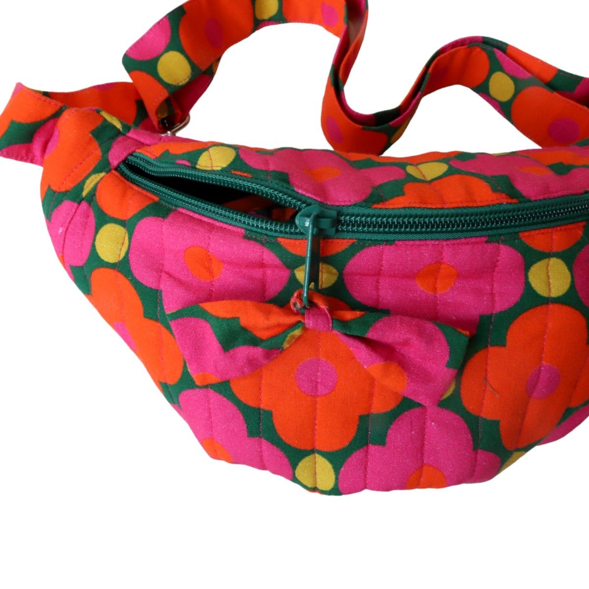 Sac banane à fleurs rose et orange - Copacabana party ! Jolie saison