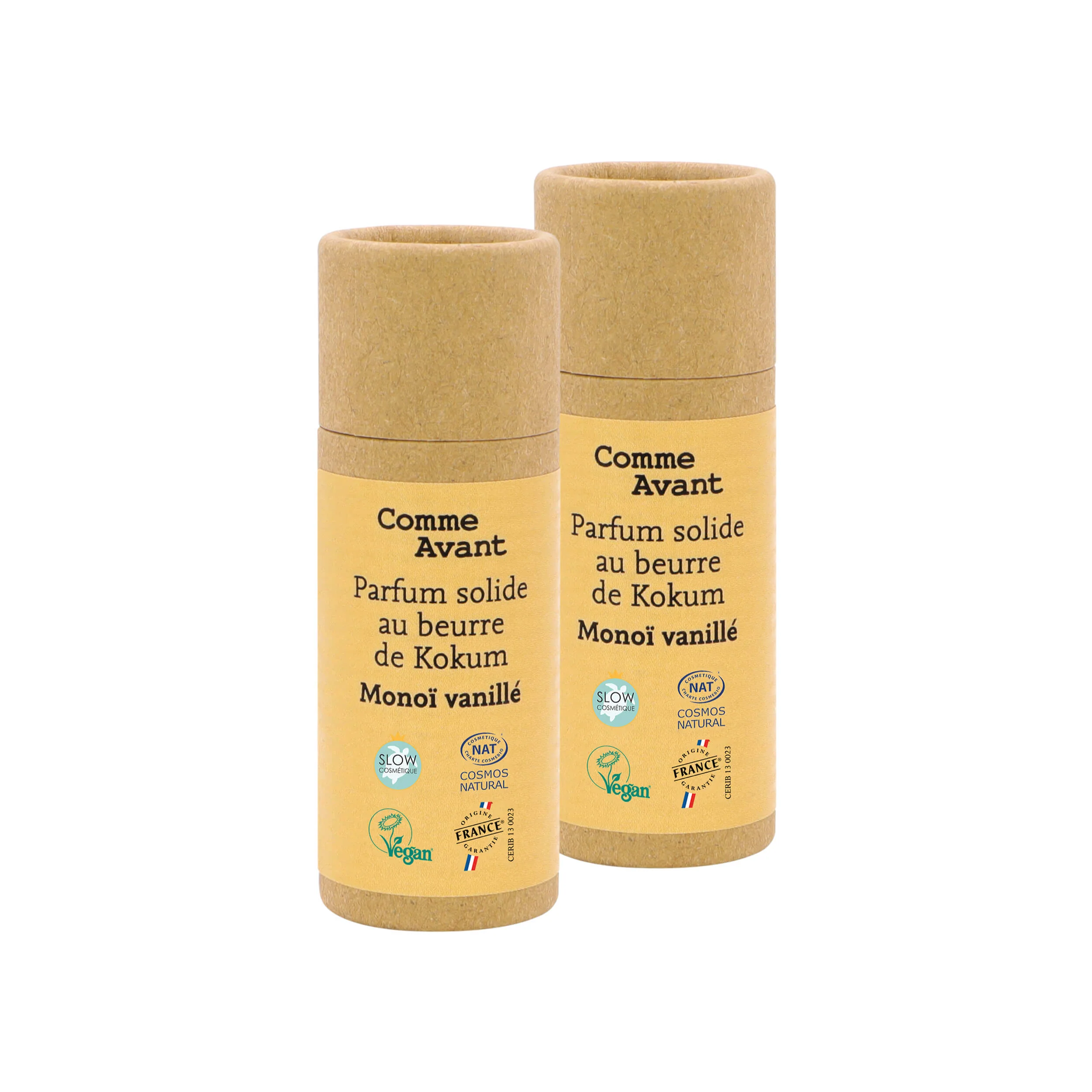 Parfum solide sucré et fruité au beurre de kokum - Version 2 - 1 parfum - 20g / Vanille & Jasmin