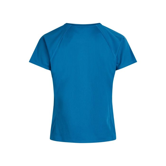 Zebdia Dame T-shirts Chest Print Sports SS Tee Blå
