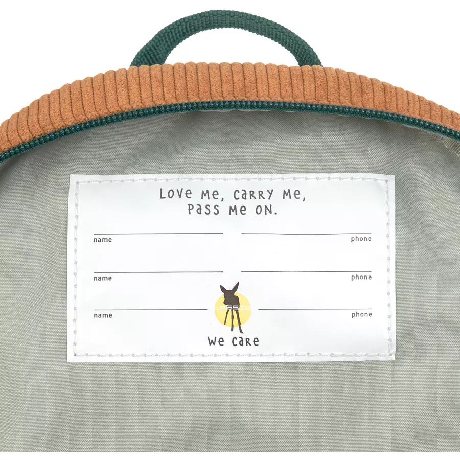 LÄSSIG Kindergartenrucksack Cord Little Gang - Smile, Karamell