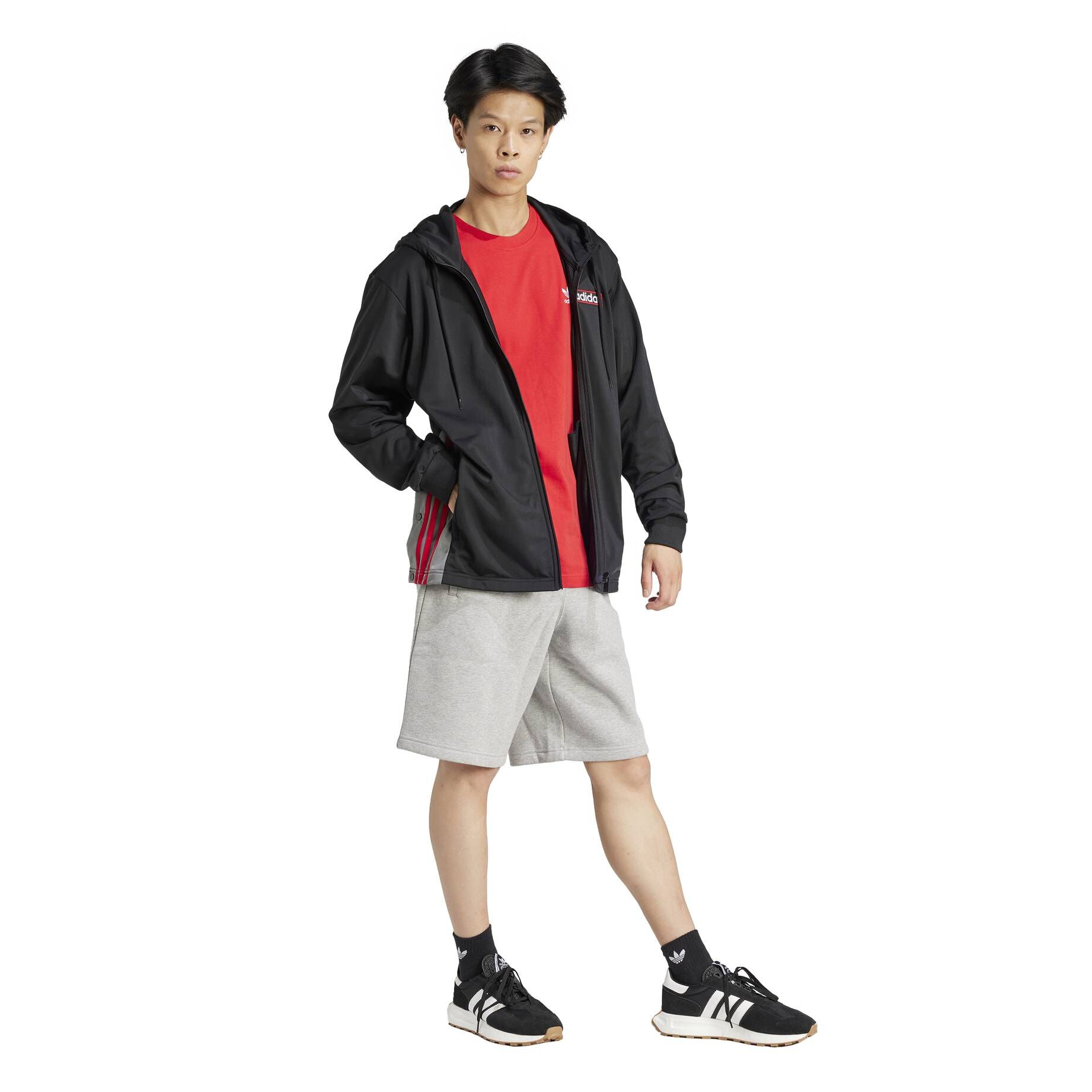 adidas Originals| Herren Sweatjacke mit Kapuze ADIBREAK FULL ZPP HOODED TRACK TOP