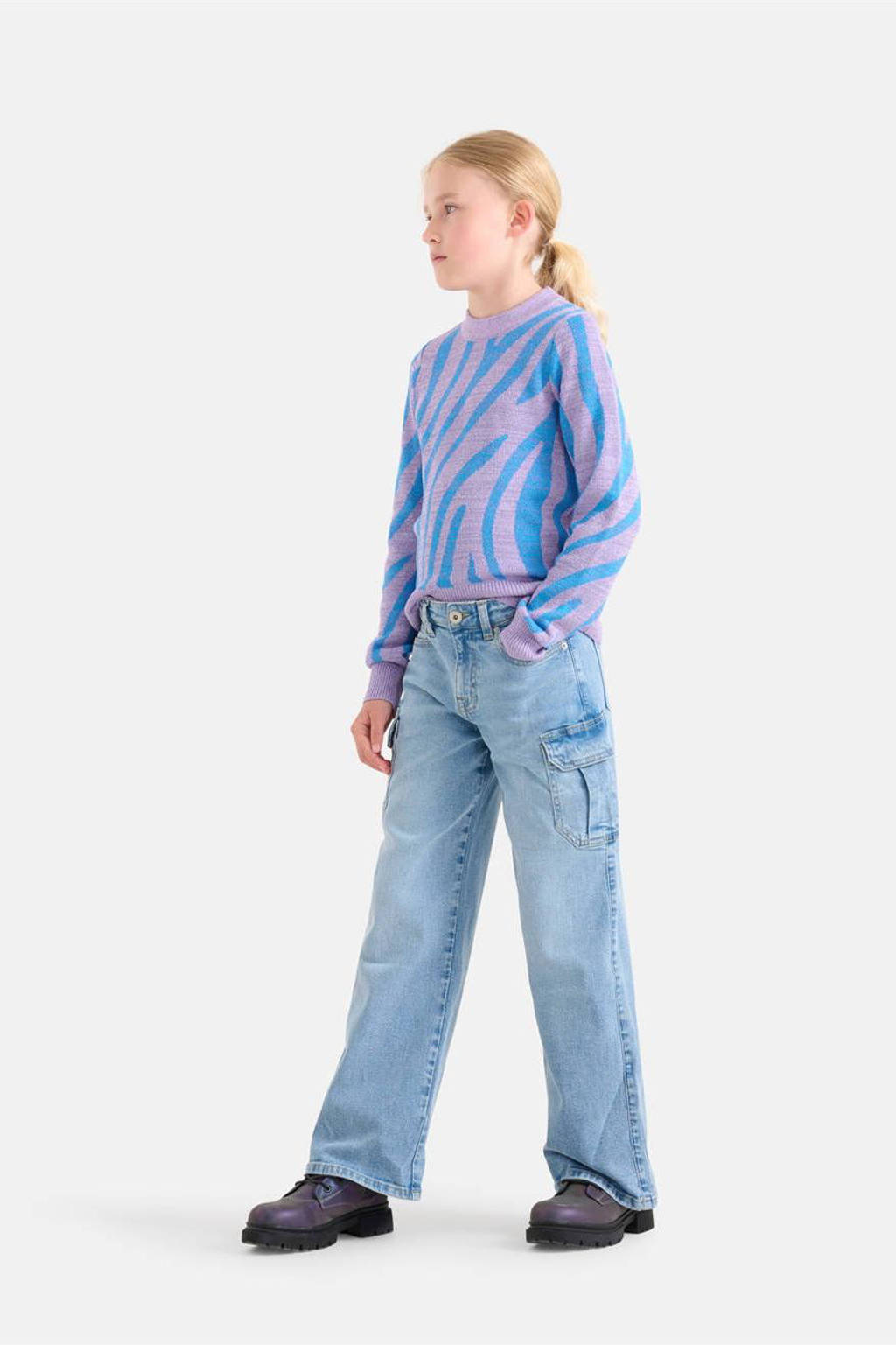 Shoeby high waist loose fit jeans mediumstone