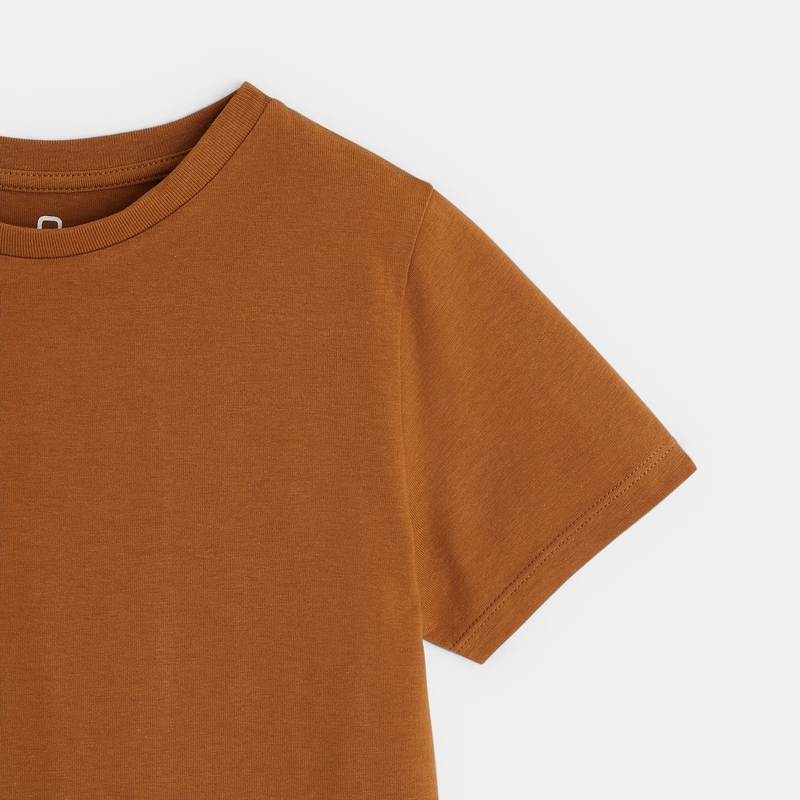 T-shirt basique manches courtes orange garçon