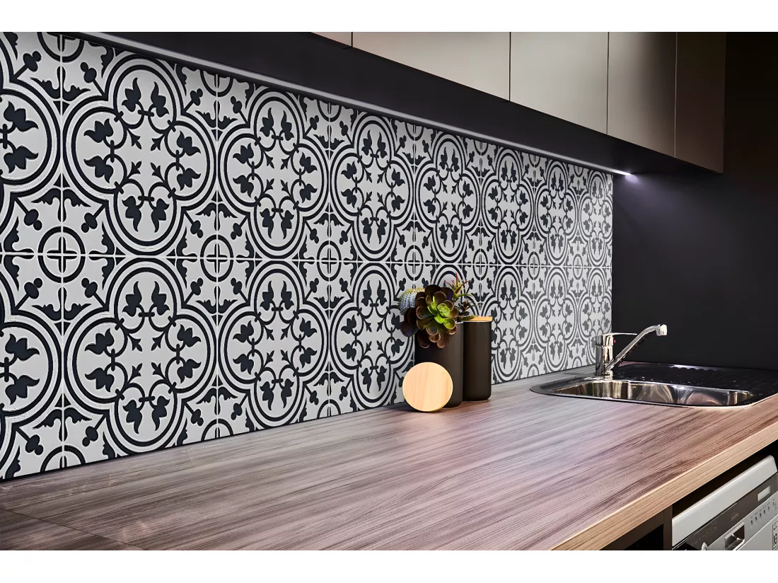 Panneaux muraux en vinyle, Planches en vinyle adhésives - 100x50 cm - Modèle de plante
