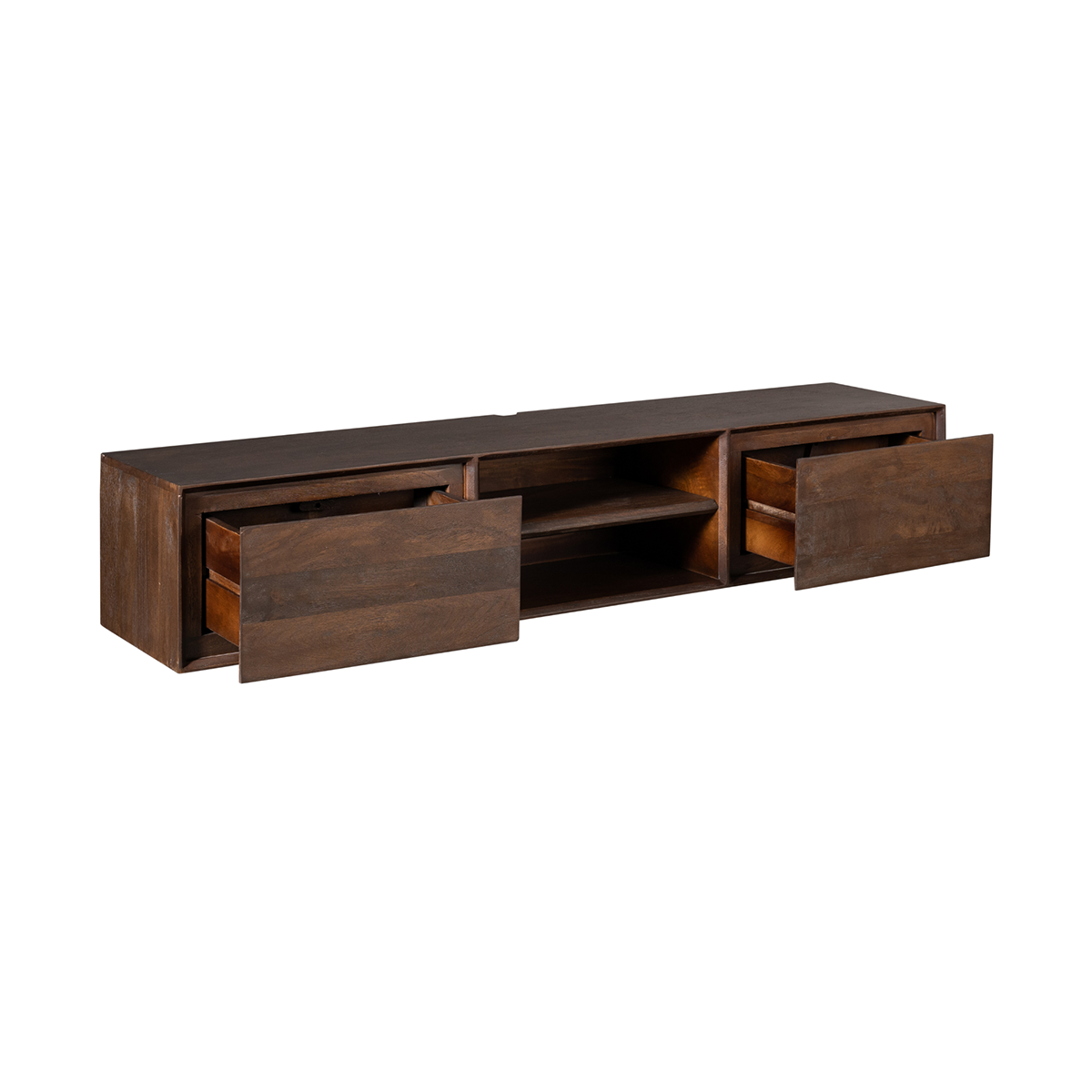 Zwevend Tv-meubel Ambi bruin 160 cm