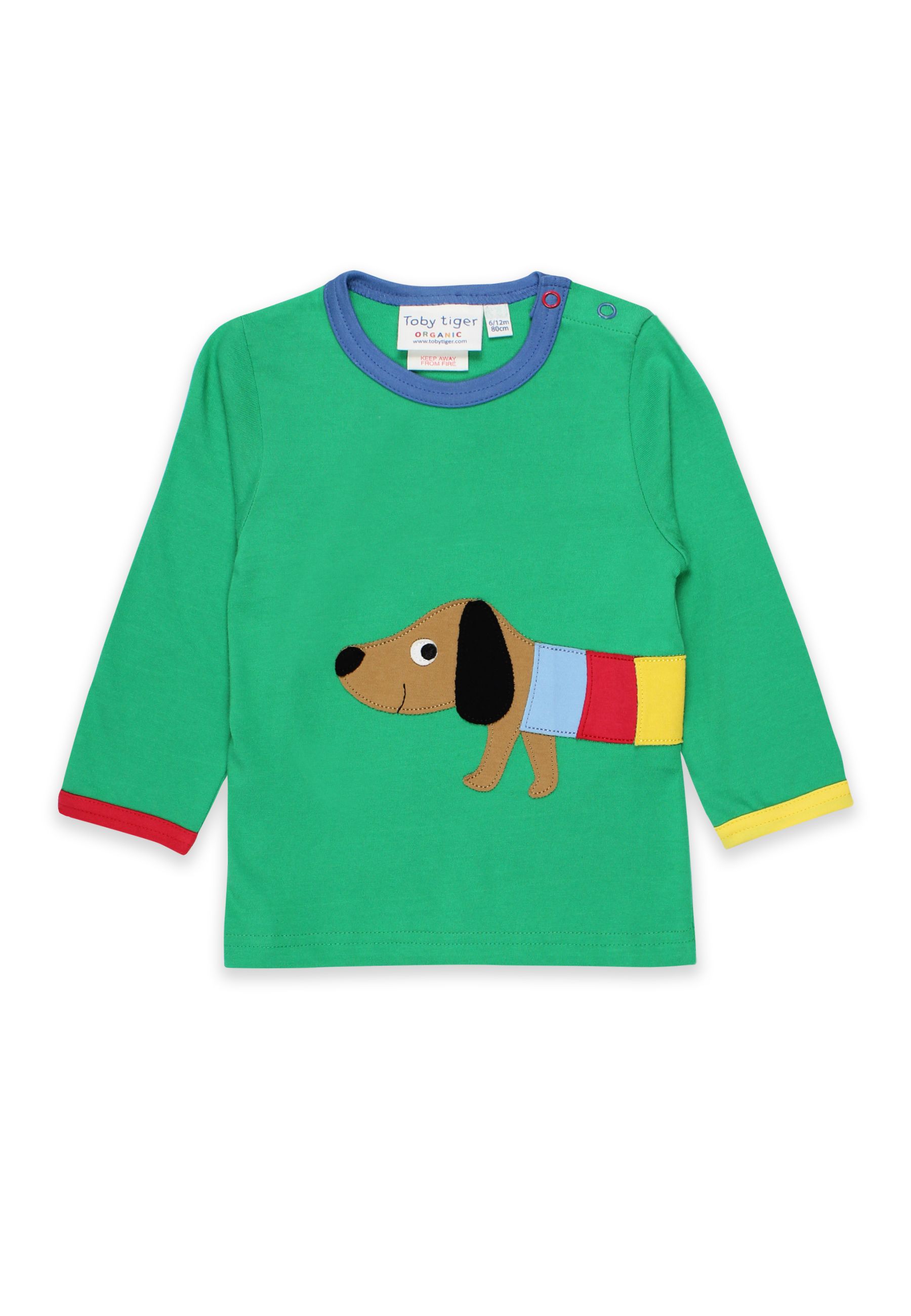 Toby Tiger Langarmshirt mit Dackel-Applikation