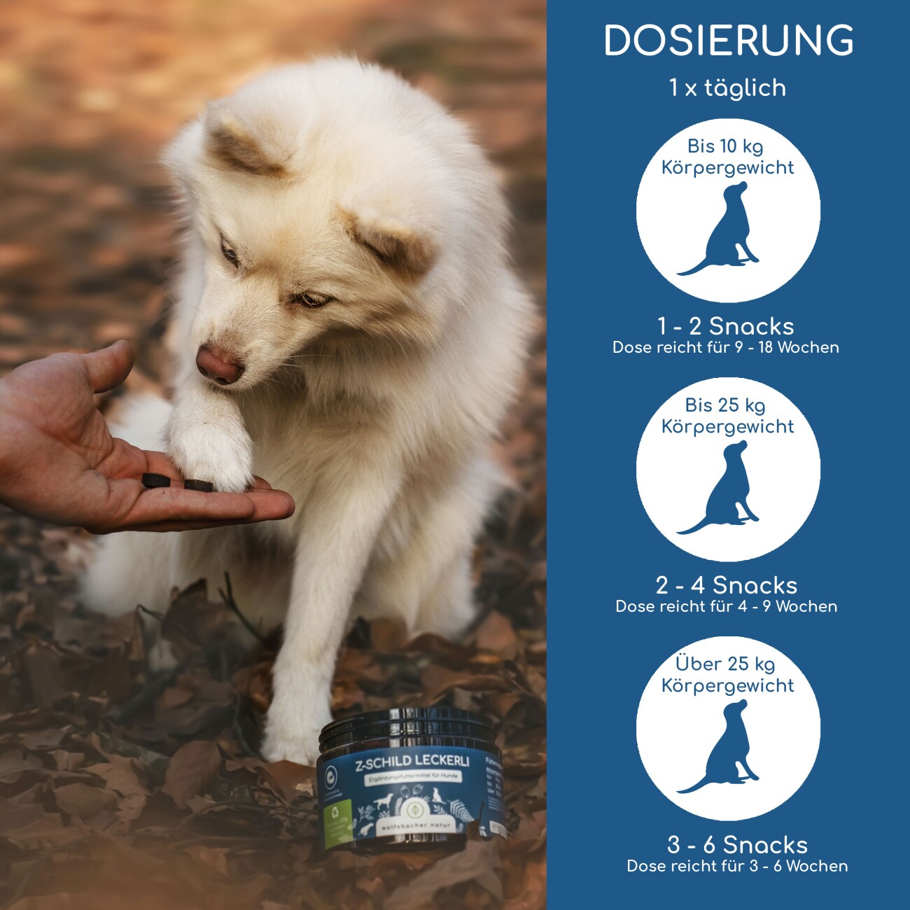 Wolfsbacher Natur Z-Schild Leckerli 2x