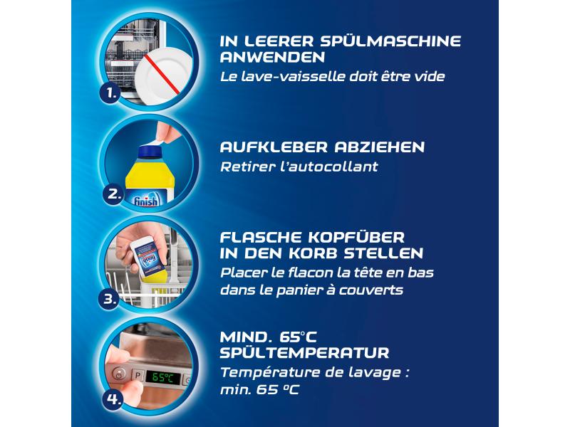 Finish Spülmaschinenpflege Maschinentiefenreiniger Citrus 2 Spülmaschinenreiniger gegen Kalk & Fett-Ablagerungen