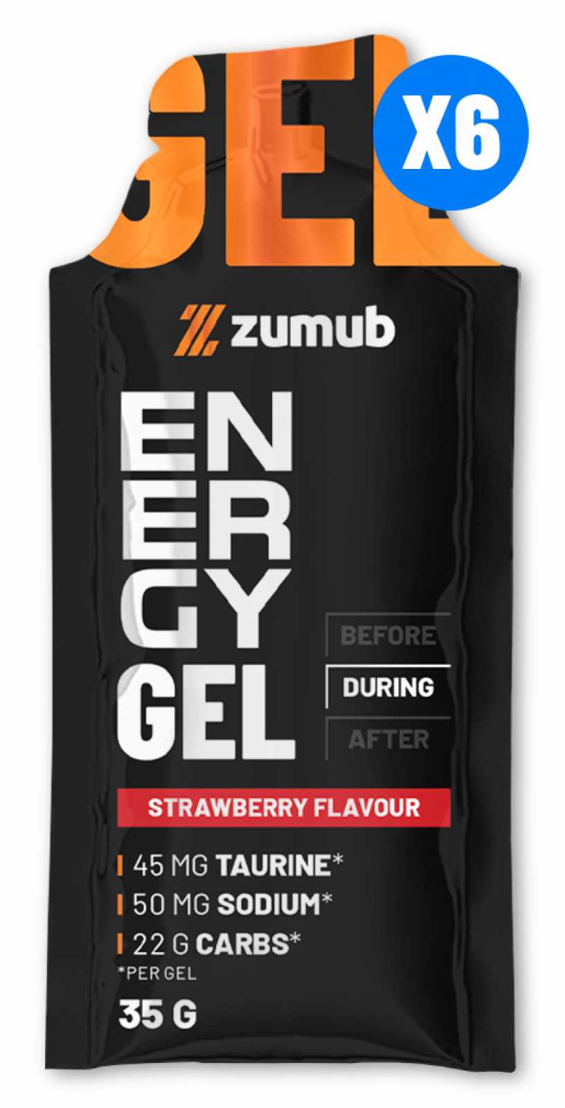 Gel energético Zumub sabor morango 35g