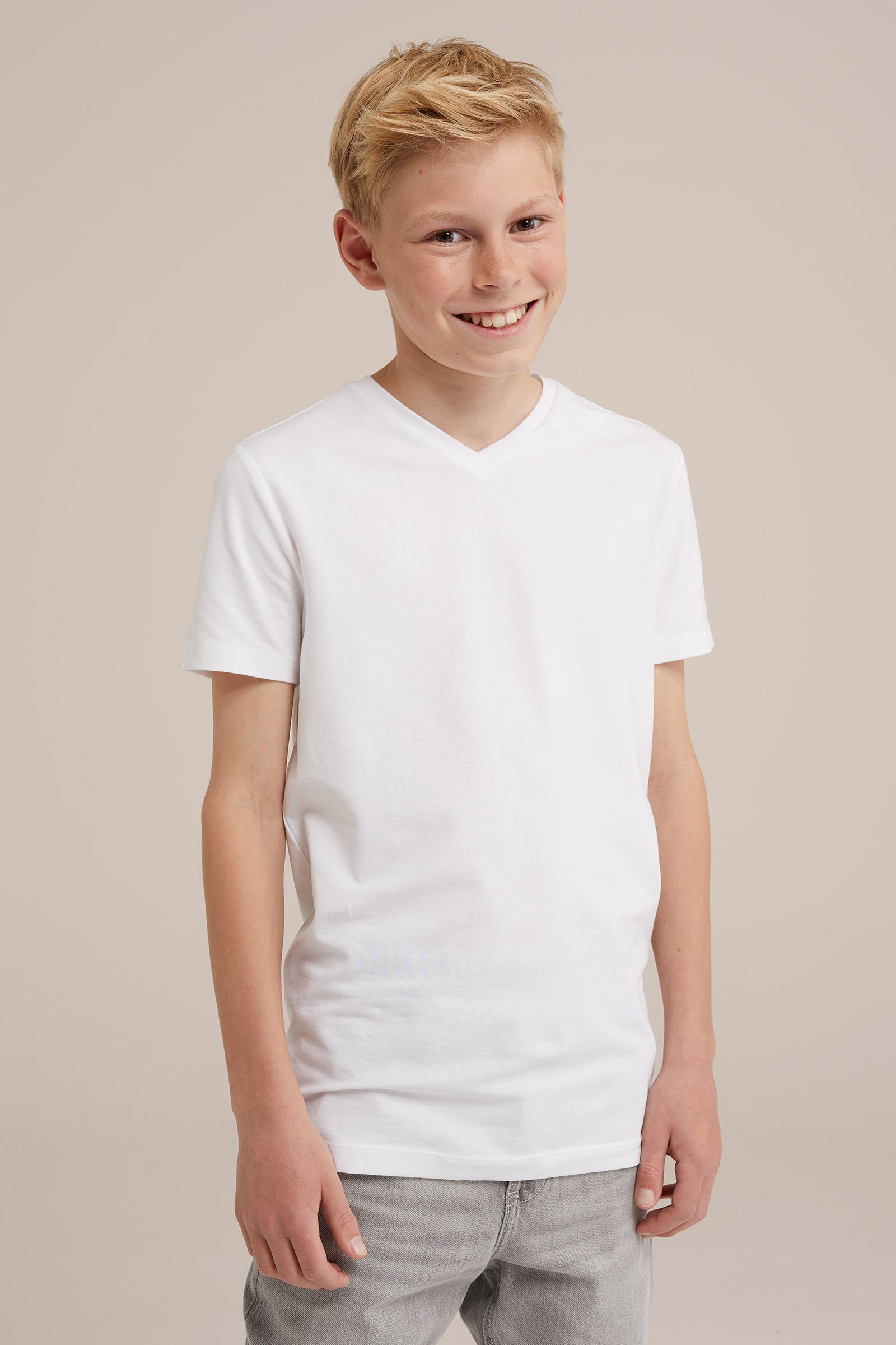 Jongens T-shirt, 3-pack WE Fashion Wit