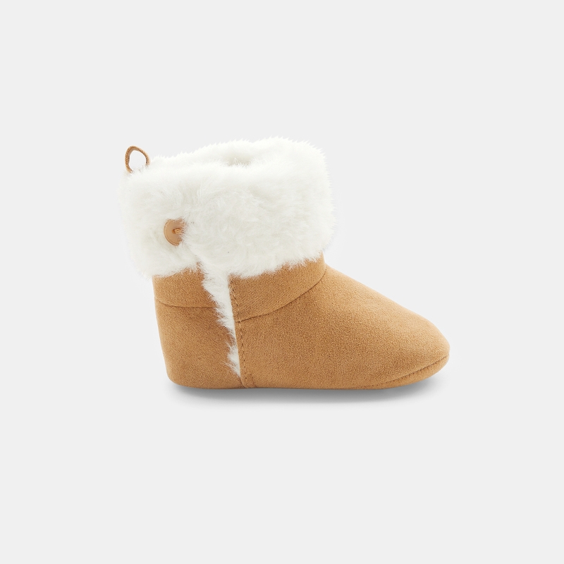 Boots fourrées beige naissance