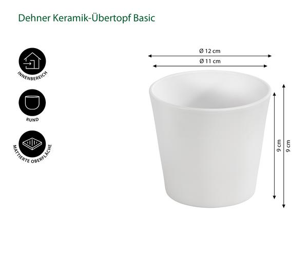 Dehner Keramik-Übertopf Basic, rund