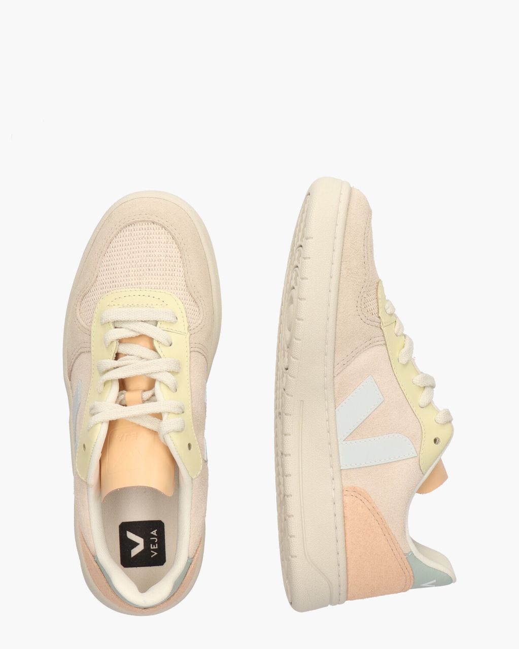 Veja V-10 Suede Ecru/Multicolor Damessneakers