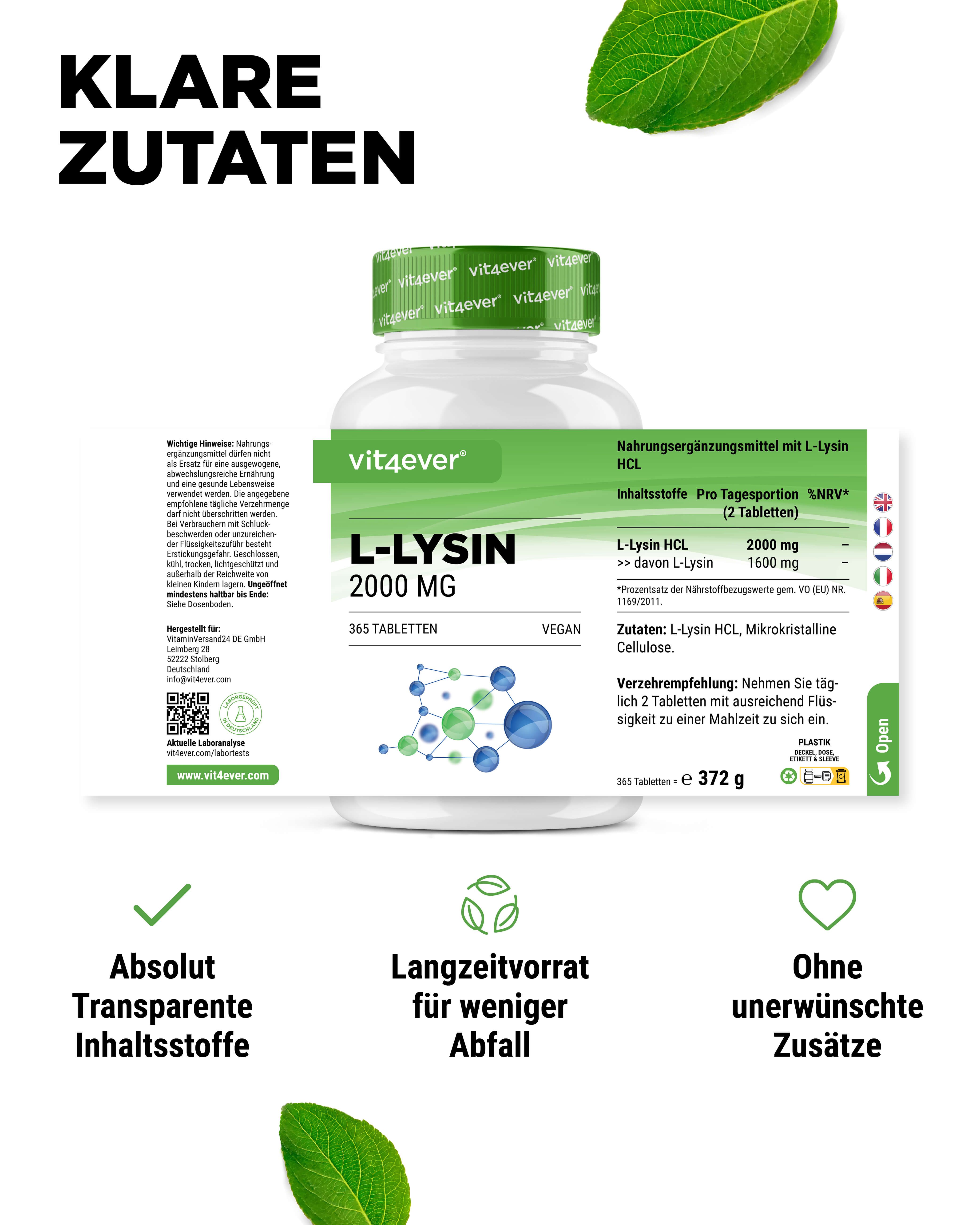 vit4ever L-Lysin