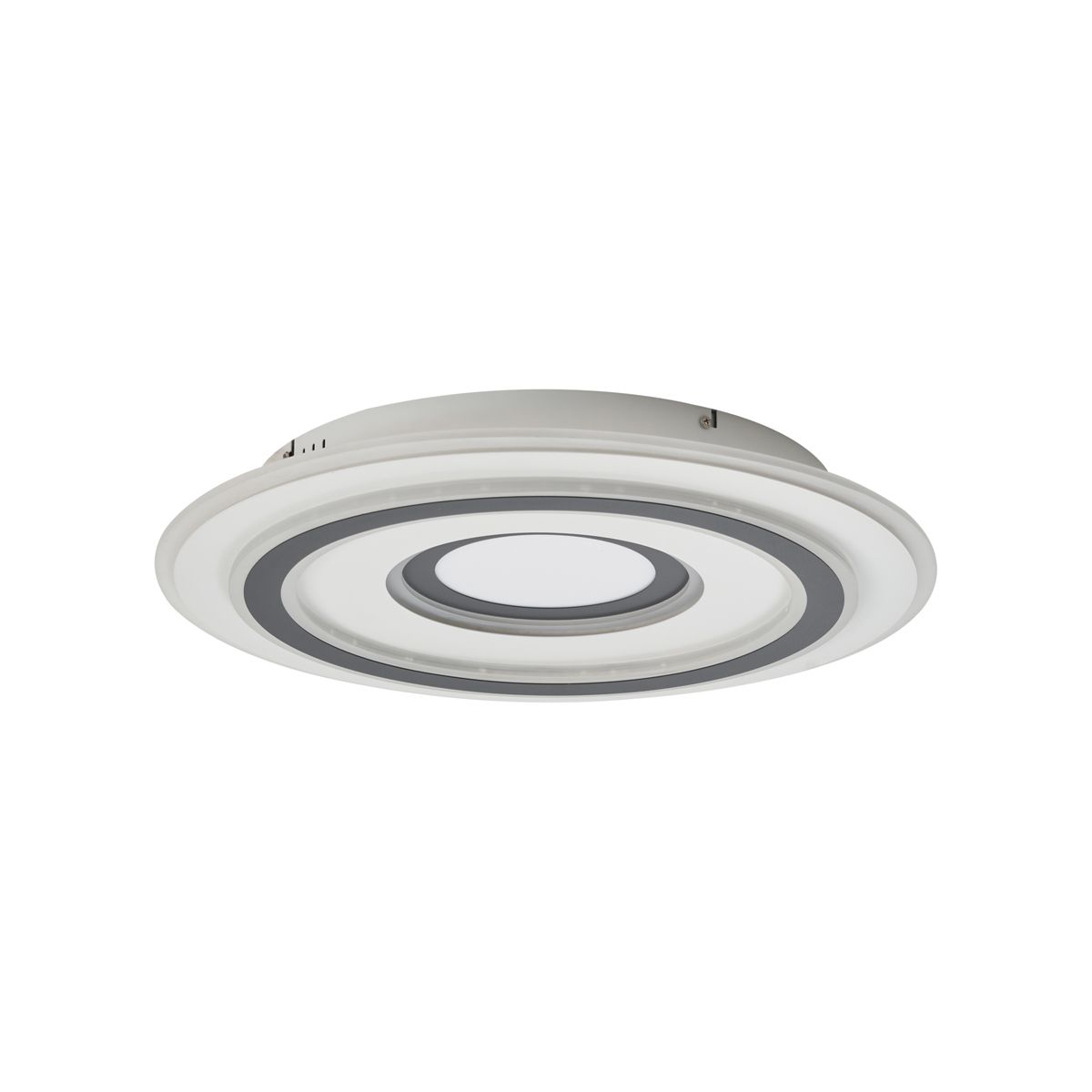 Design plafondlamp wit met donkergrijs rond incl. LED dimbaar - Taylor