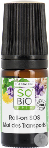 So'Bio Étic Roll-On SOS Mal Des Transports Aux 7 Huiles Essentielles Biologiques Flacon 5ml