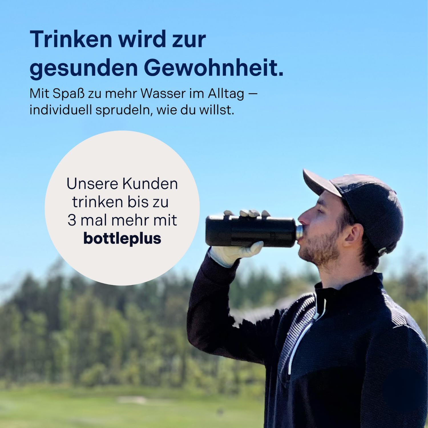100% Plastikfreier Wassersprudler To Go - bis zu 6L Sprudelwasser Unterwegs - Spark Set Sprudler Auffüllstation + 600ml Metalflasche Carbonator - CO2 Zylinder nicht Inkl