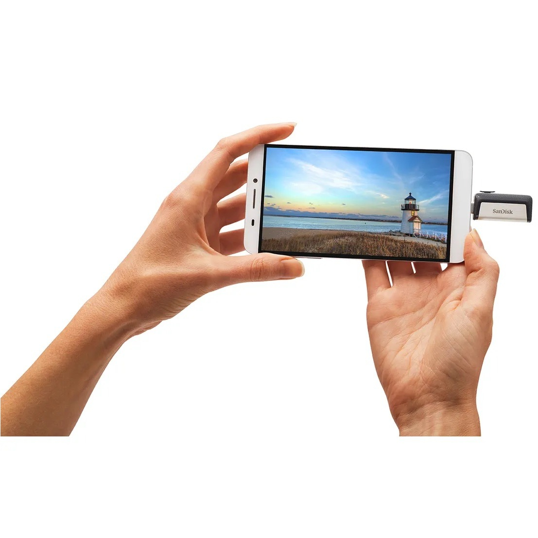 (32GB) Ultra Dual Drive USB Typ-C USB C / USB 3.1 Speicher Stick Flash Drive 150Mbps (SDDDC2-032G-G46) - Grau / Silber