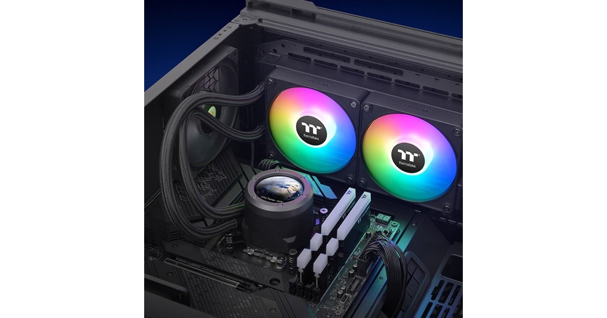ThermaltakeTH280 V2 Ultra EX ARGB Sync All-In-One Liquid Cooler waterkoeling  (Zwart)