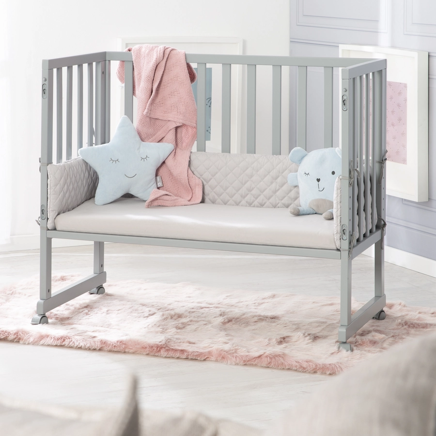 roba Stuben- & Beistellbett 3in1 mit Barriere Style grau