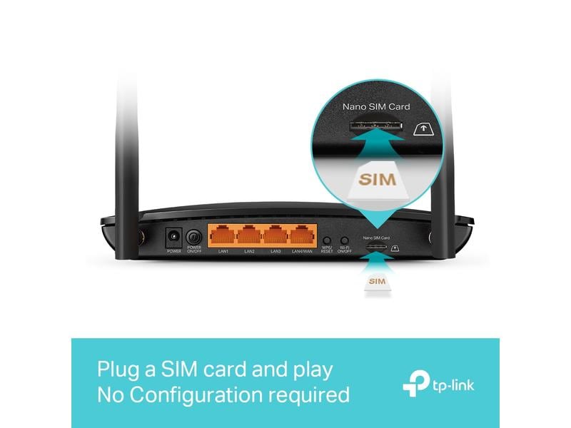 TP-Link LTE-Router Archer MR500 4G  Cat6 AC1200 WLAN Dual Band Gigabit Router
