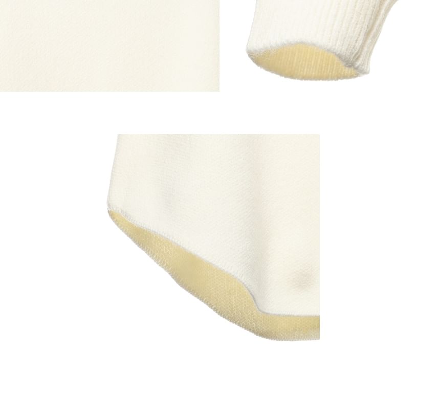Erione - Ronde hals, effen, oversized trui met split