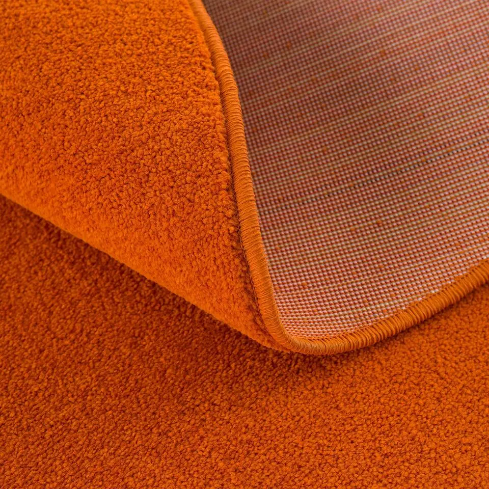 Uni Effen Laagpolig Vloerkleed Modern Oranje - 200x290 CM