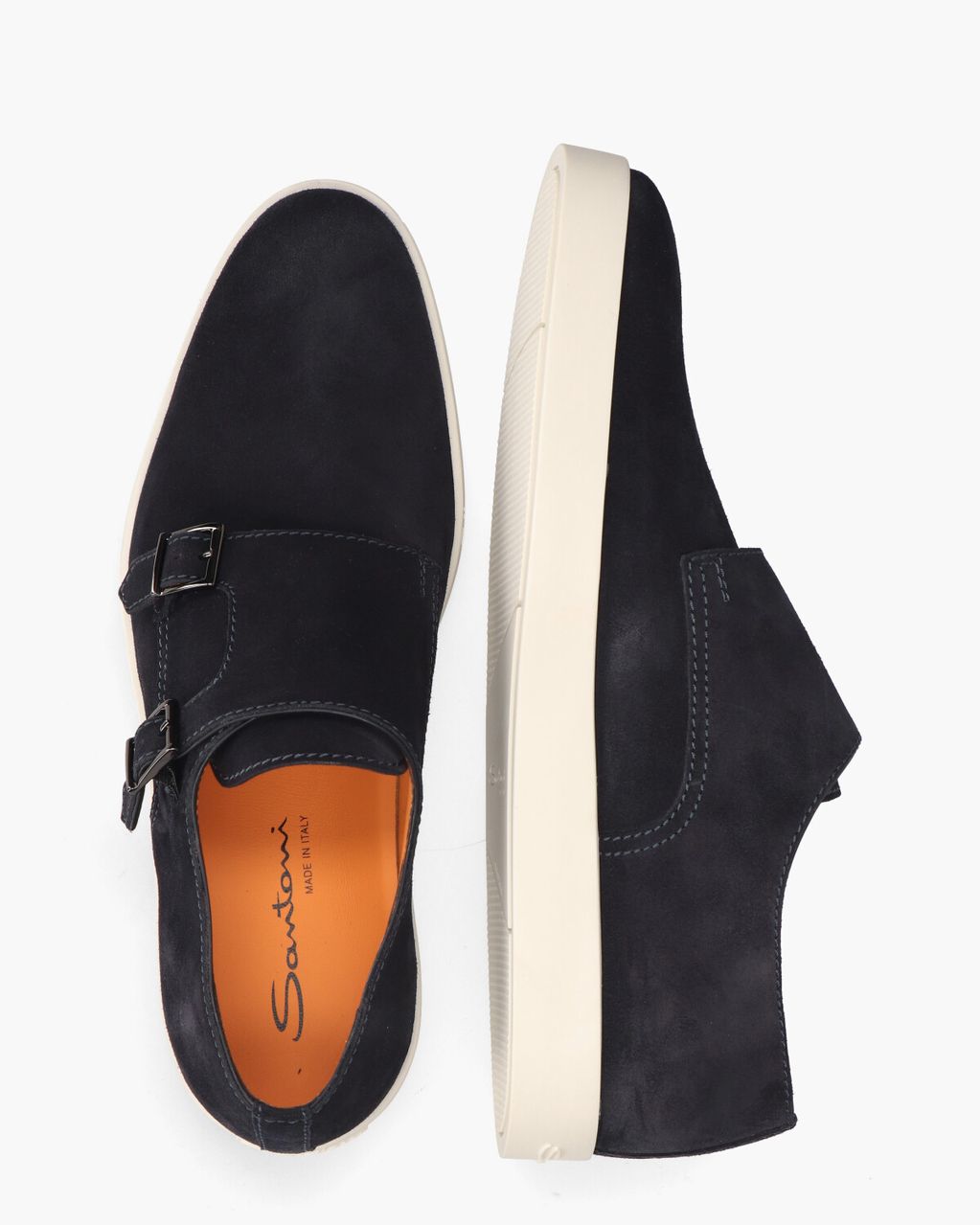Santoni 17832 Donkerblauw Heren Gespschoenen