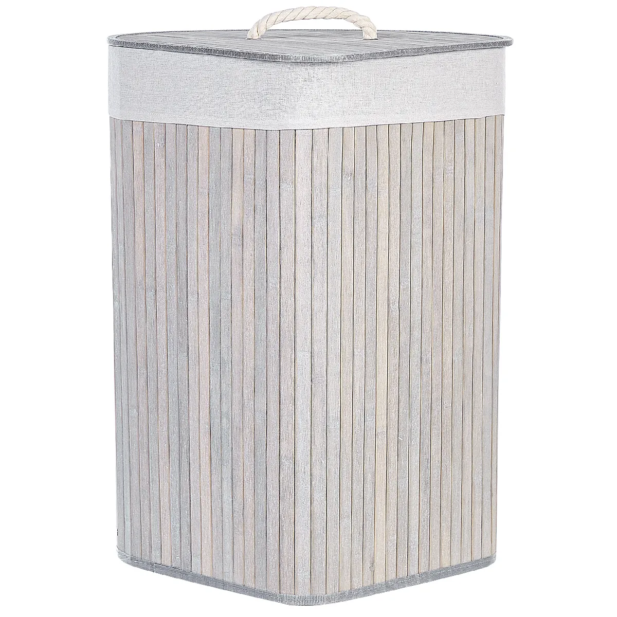 Beliani Panier bambou gris clair 60 cm MATARA