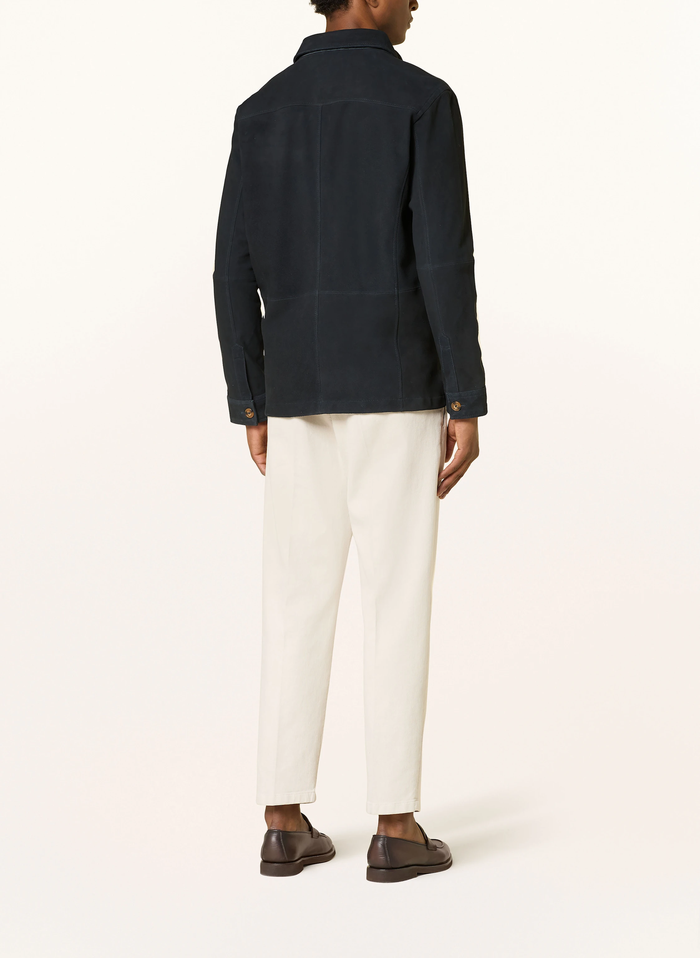STROKESMAN'S Leder-Overshirt