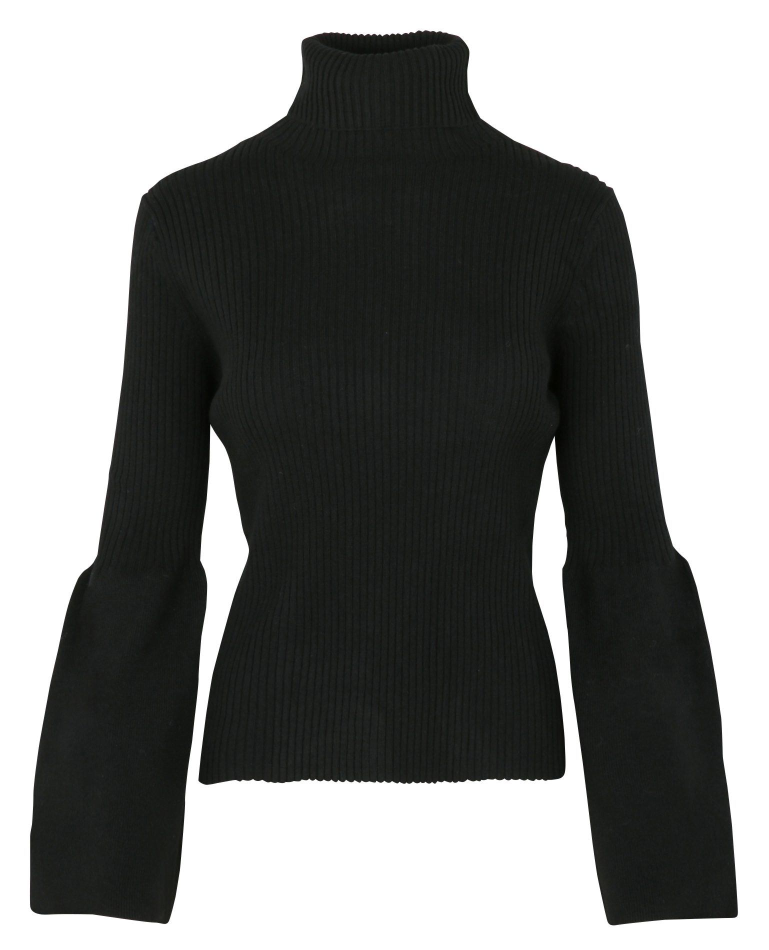 ALFA - Pull col roulé en laine | Noir