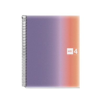 Notebook Aurora, A4, quadrillage 5x5 mm, 120 feuilles de 4 couleurs, Miquelrius, Provence.