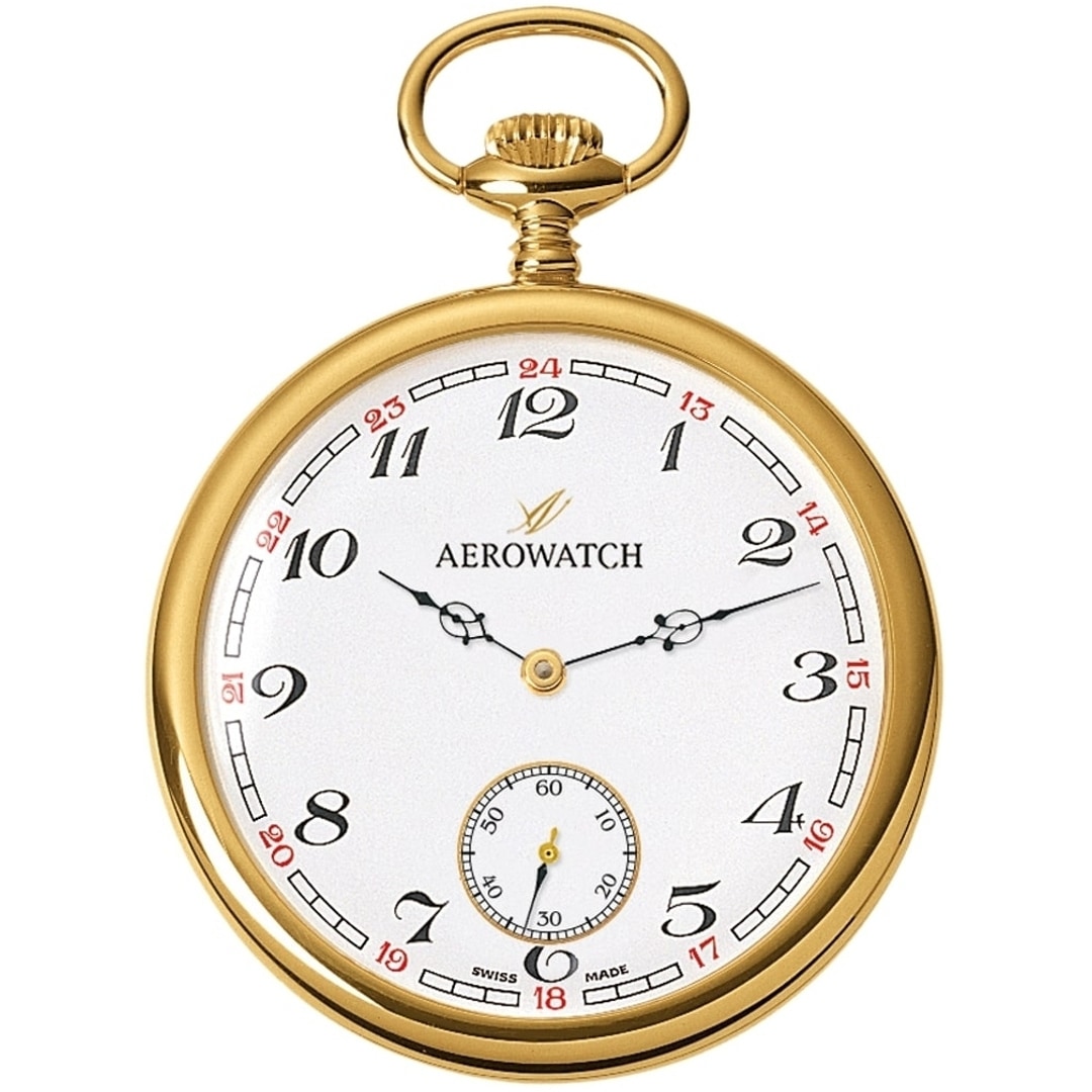 Aerowatch Taschenuhr Lépine Mechanical 18 Karat Gelbgold