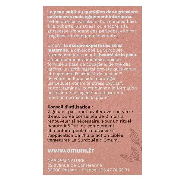 Omum Nutricosmetique La Surdouée 60 cápsulas