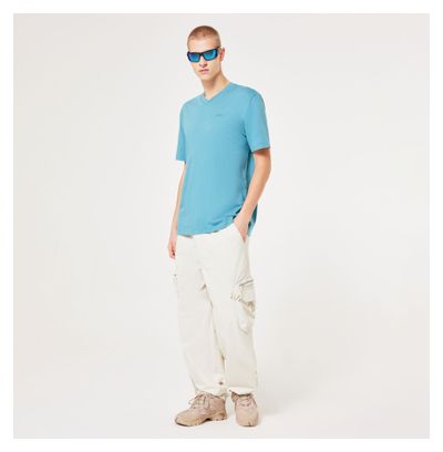 T-Shirt Manches Courtes Oakley Relax V-Neck Bleu Homme