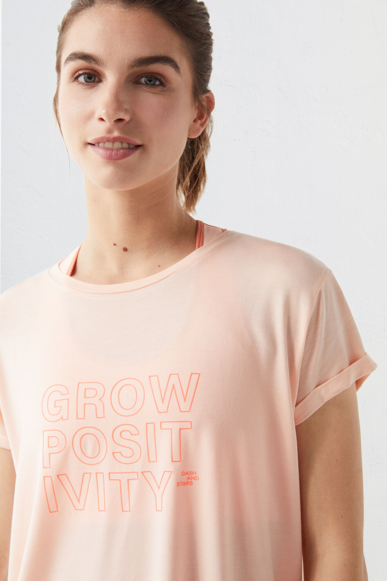 Camiseta LENZING™ TENCEL™ laranja - vermelha