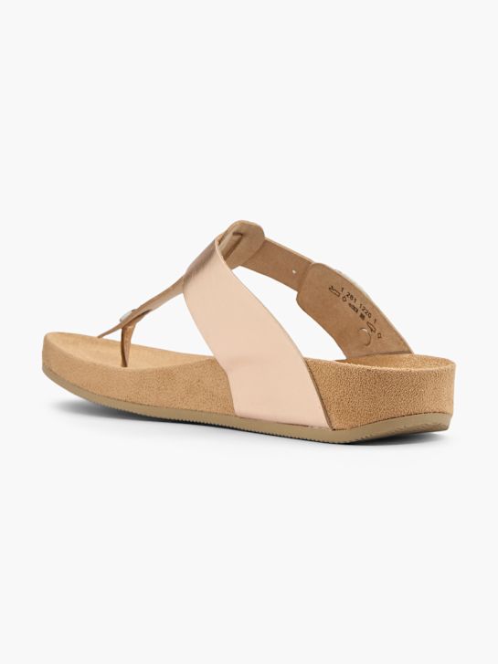 Graceland Pantoletten-Zehentrenner Rosegold
