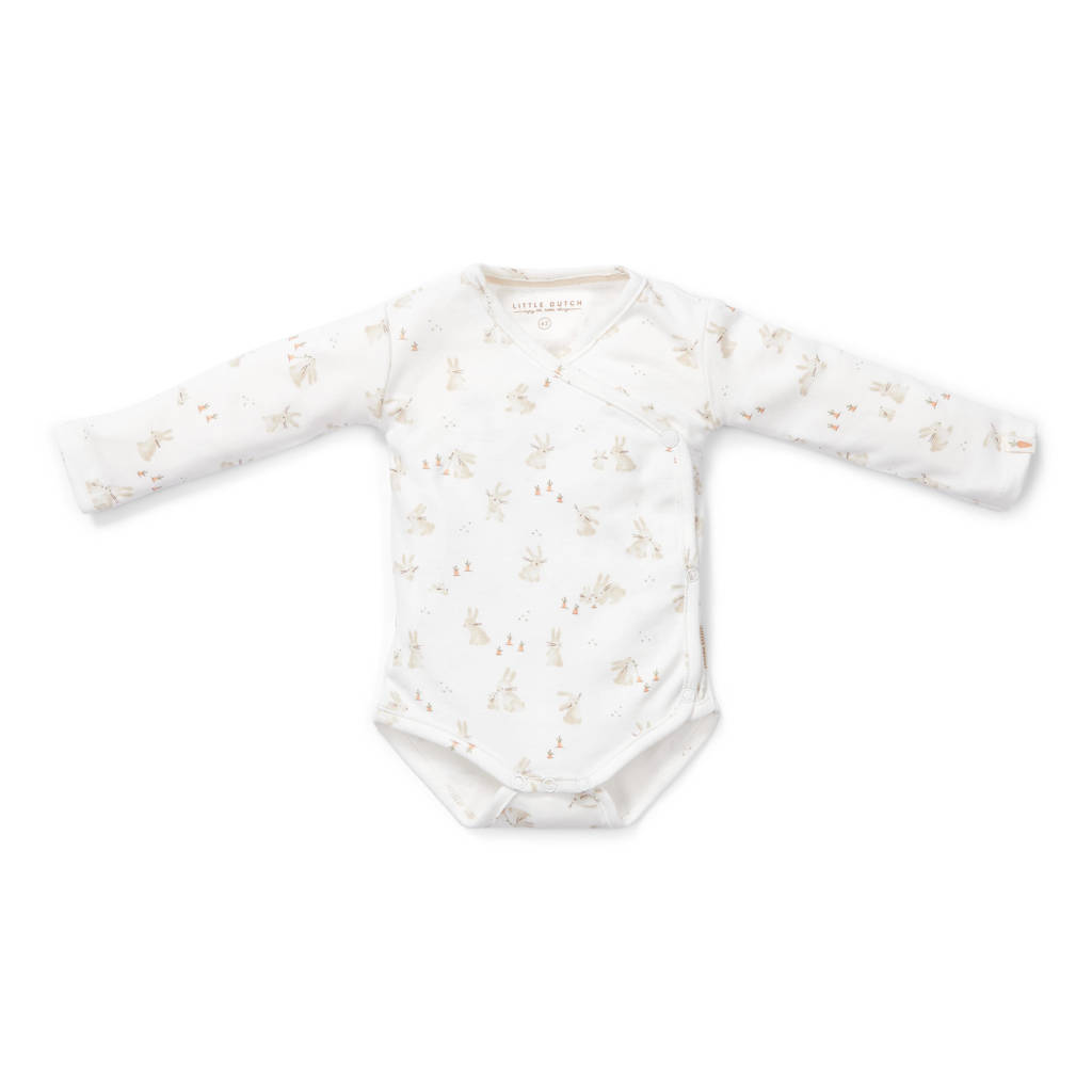 Little Dutch romper met print wit/beige
