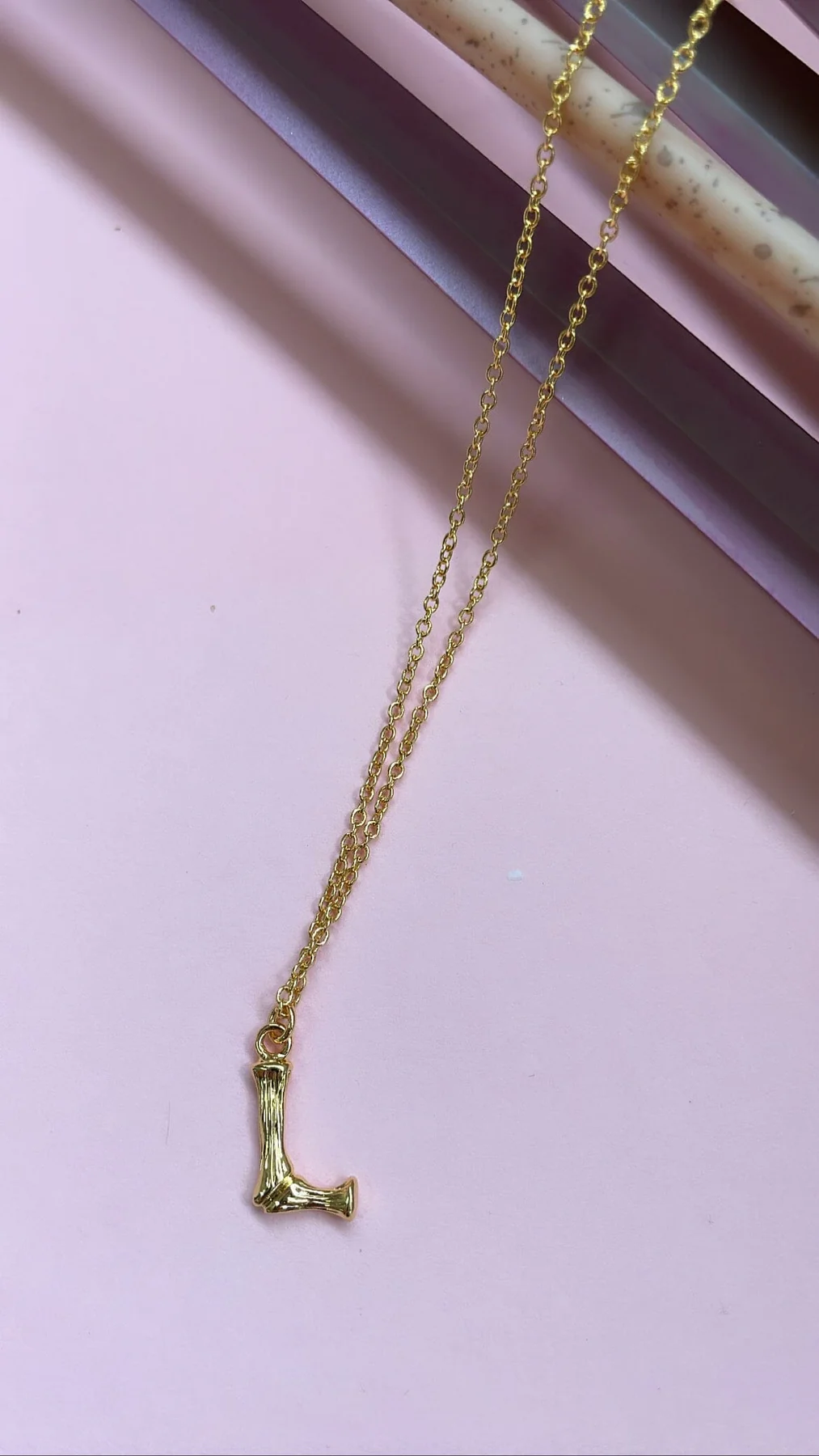 Mellow Moon Letter Rustik Necklace