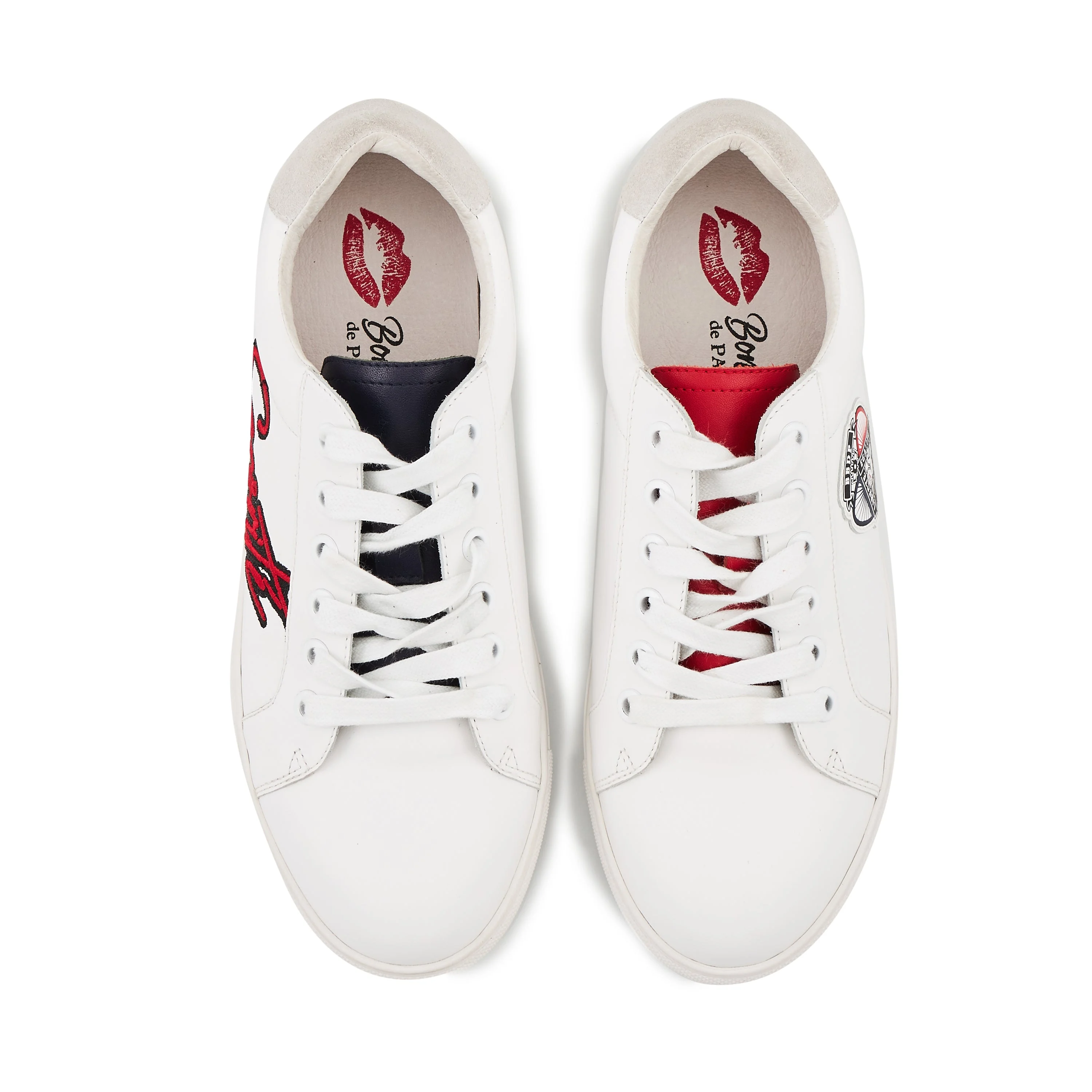 SIMONE SORORITÉ EMBLEME - Sneakers en cuir | Blanc