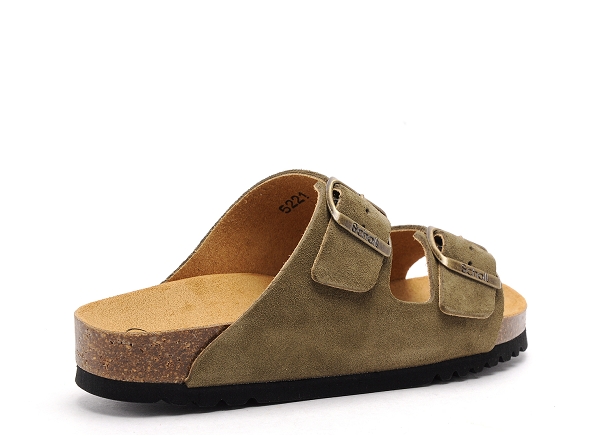 Scholl mules et sabots plats femme josephine c30050 kaki