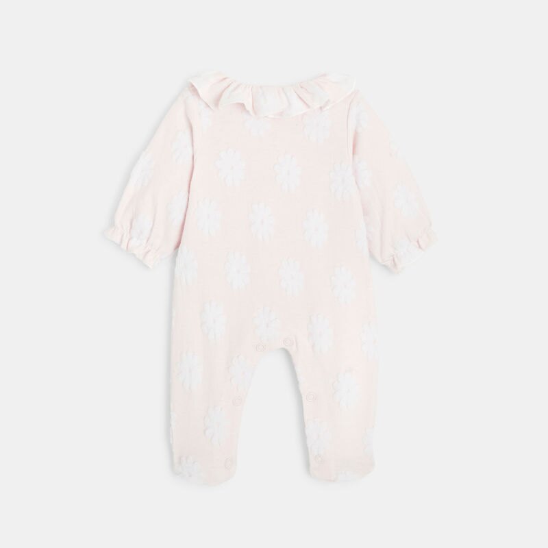 Pyjama bébé fille en velours effet dévoré rose Absorba Rose