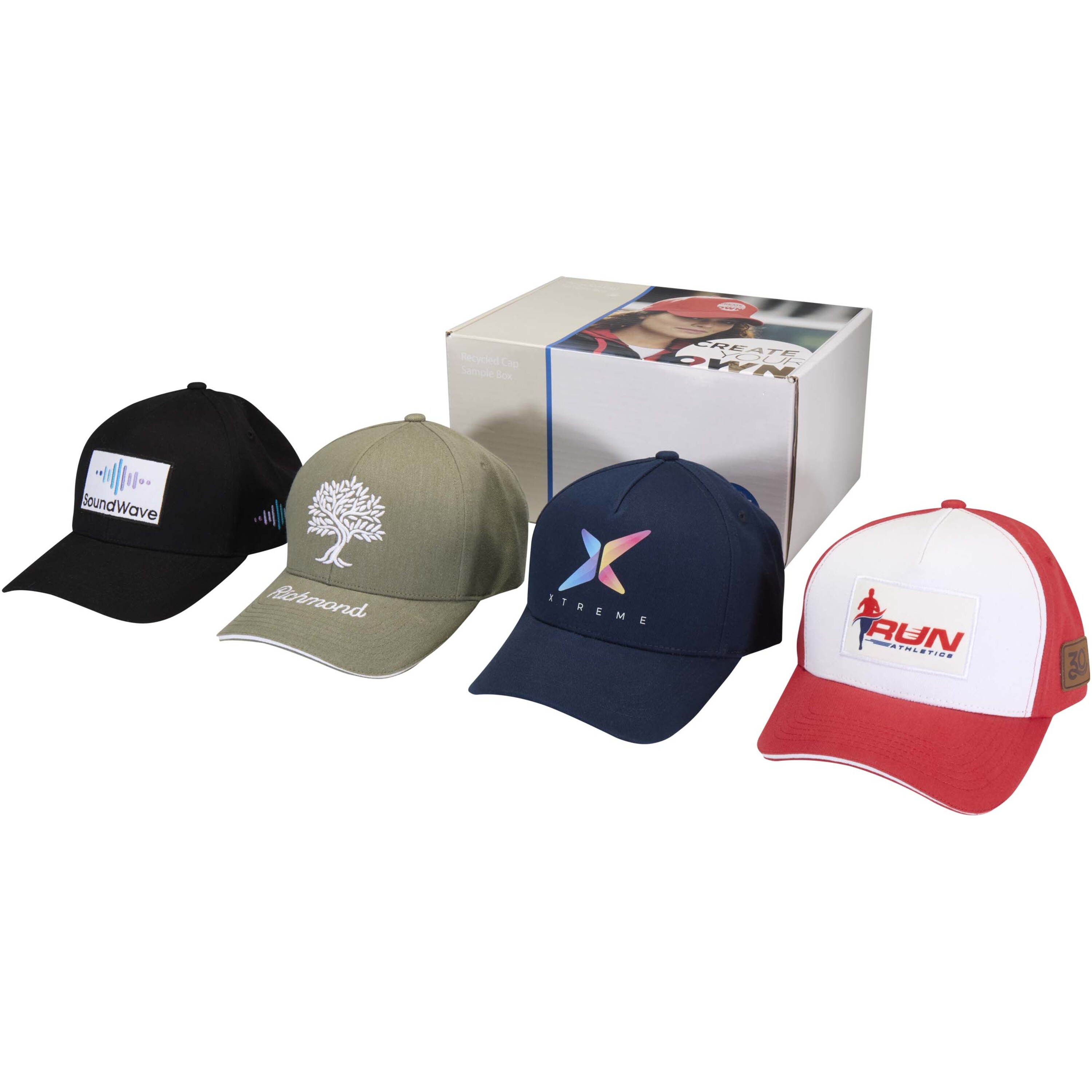 PF Concept 1PW013 - Coffret d'échantillons de casquettes recyclées